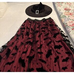 Halloween Costume Women’s Puffy Tutu Skirt, Fluffy Tulle Skirt, Rave & Cosplay L